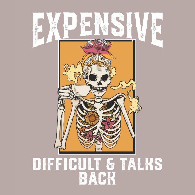 ex Skeleton Drinking Coffee Expensive Difficult An