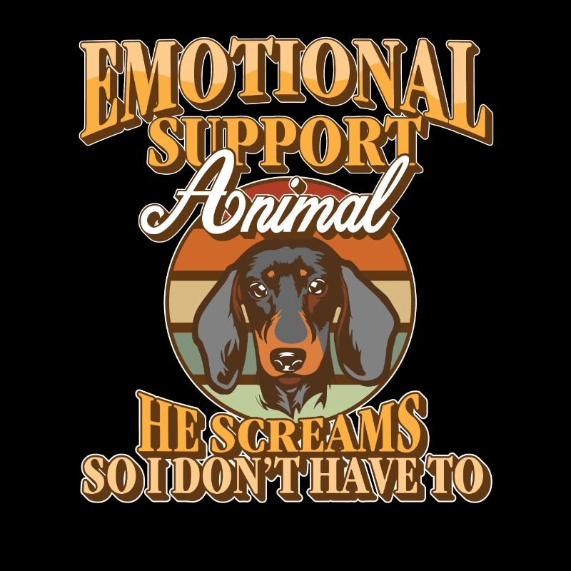 Support émotionnel Animal teckel conception pour