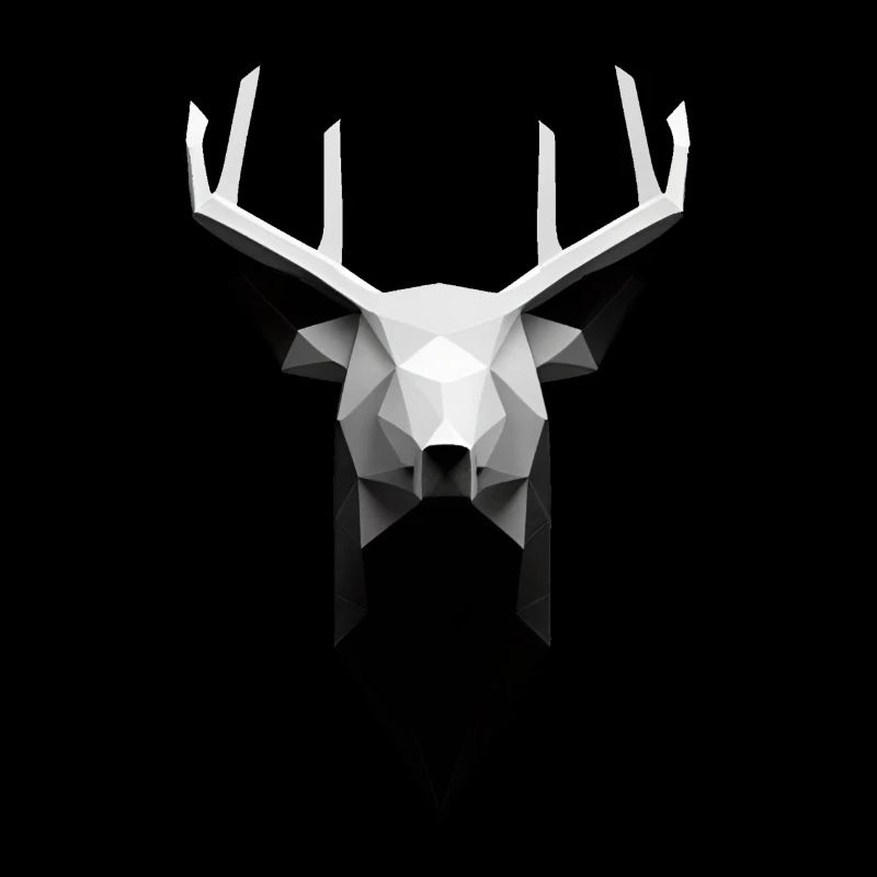 Polygon Design Deer Animal Head