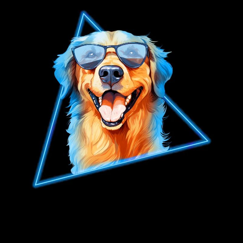 Golden Retriever mit Sonnenbrille