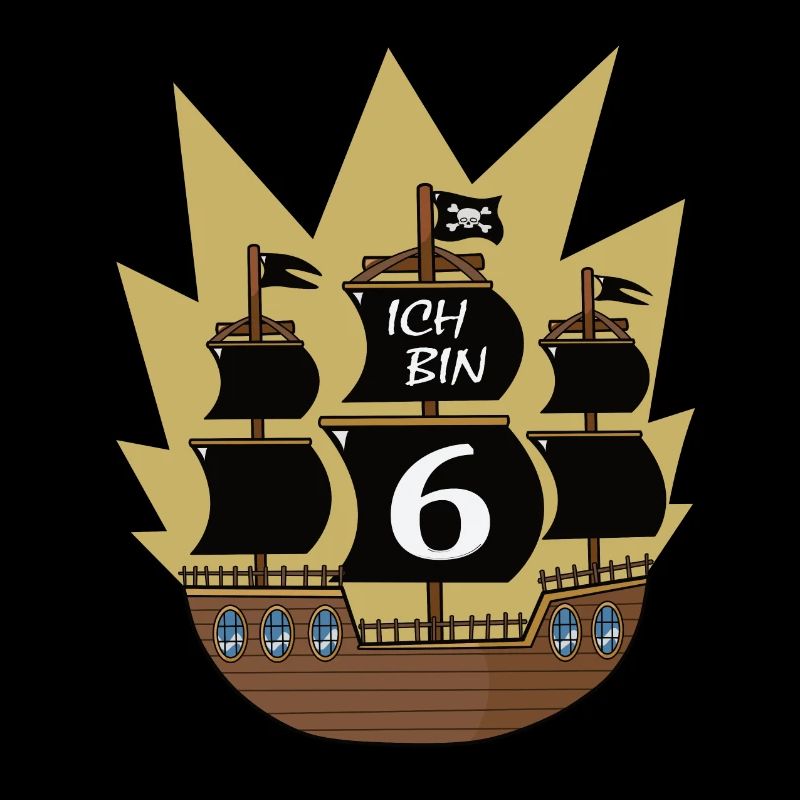 6. Geburtstag Junge Piratenschiff