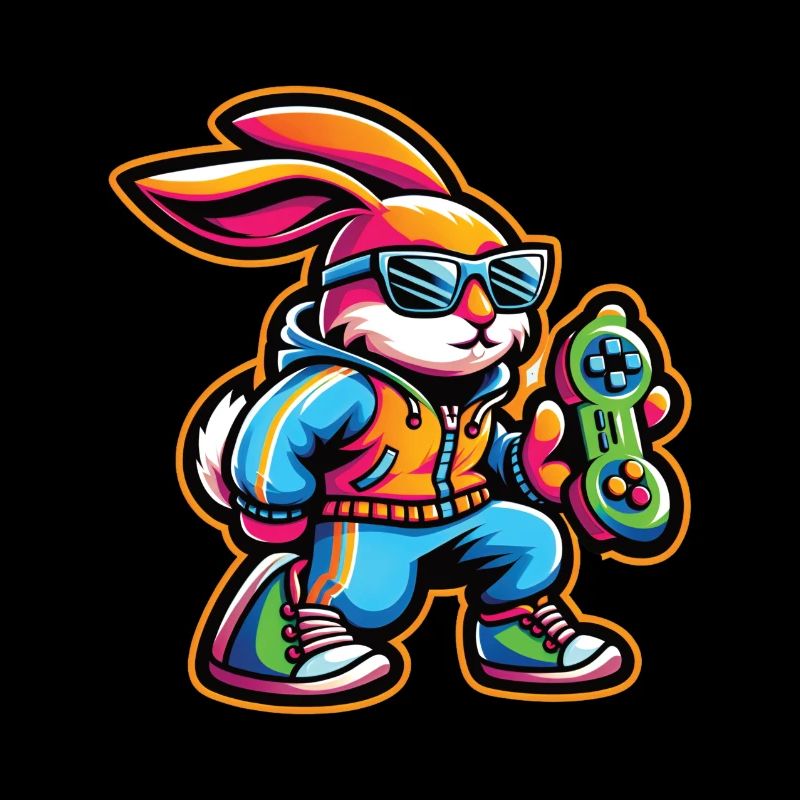 Gamer Easter Bunny for Nerds and Gamers