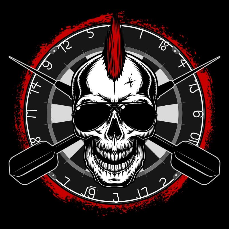 Dart Darts Dart Player Lover Gift Skull