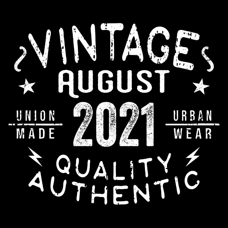 August 2021 Birthday Gift August 2021 Retro