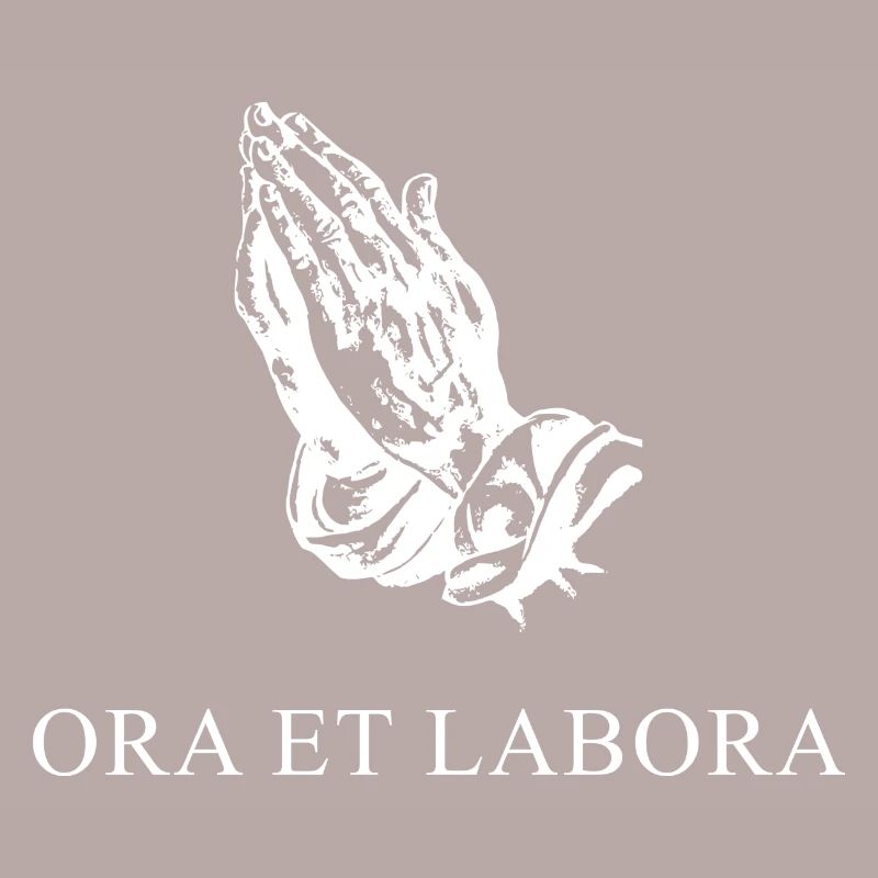 pray and work Latin white
