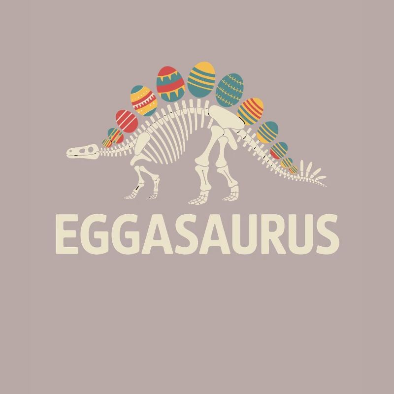 Eggasaurus Dinosaur Skeleton with Easter Eggs