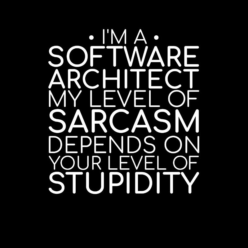 "Software Architect Sarcasm |Software Architektur"