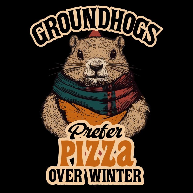 Groundhogs Prefer Pizza Over Winter Fun Shirt