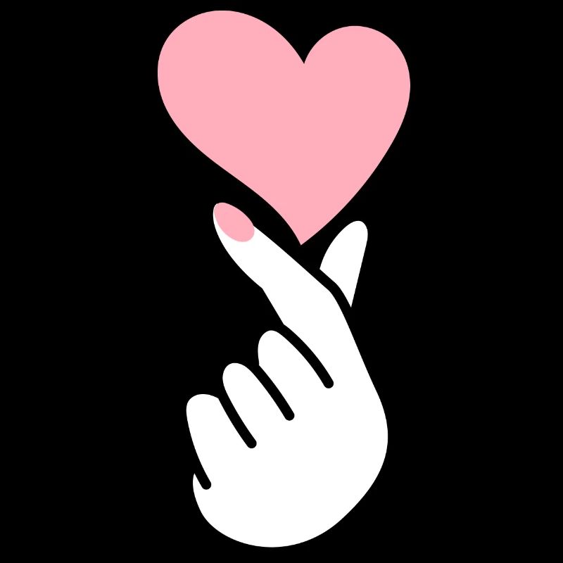 Symbole de la main kpop k-pop corée coeur amour