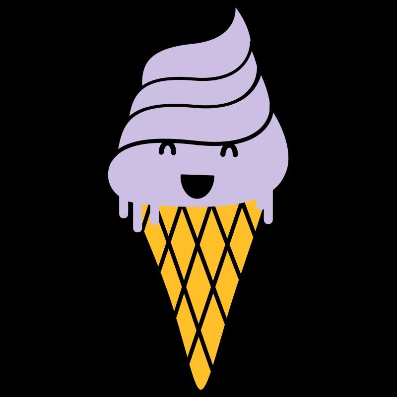 crème glacée - crème glacée de gaufre