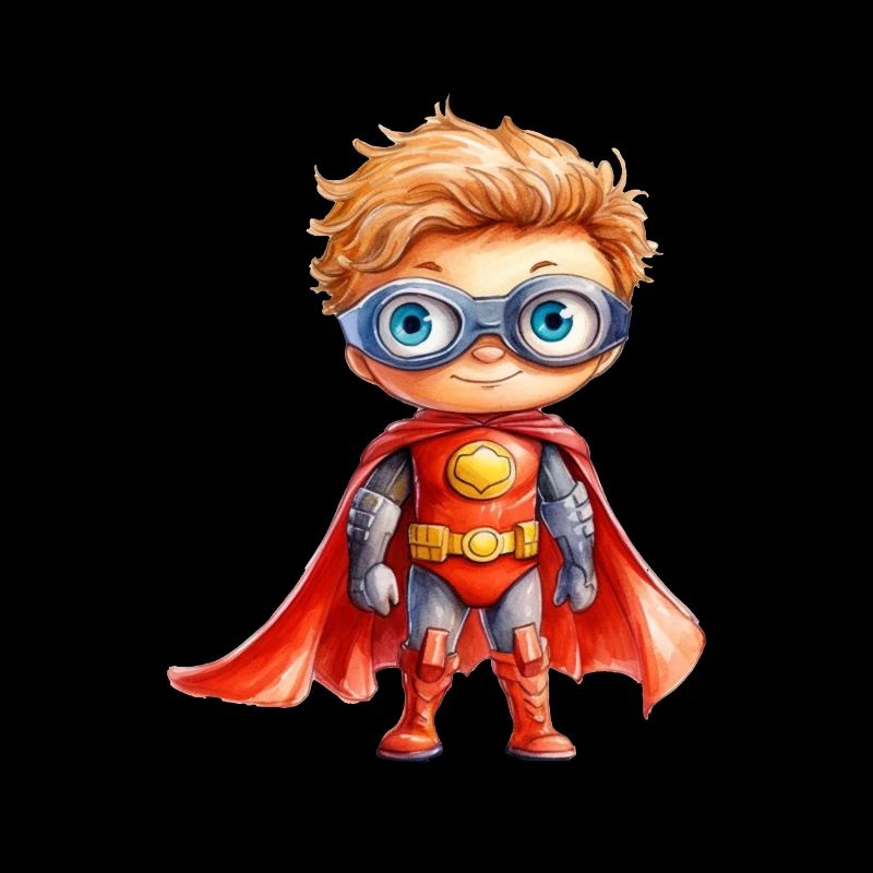 Superheld Wasserfarben Kindheitsheld