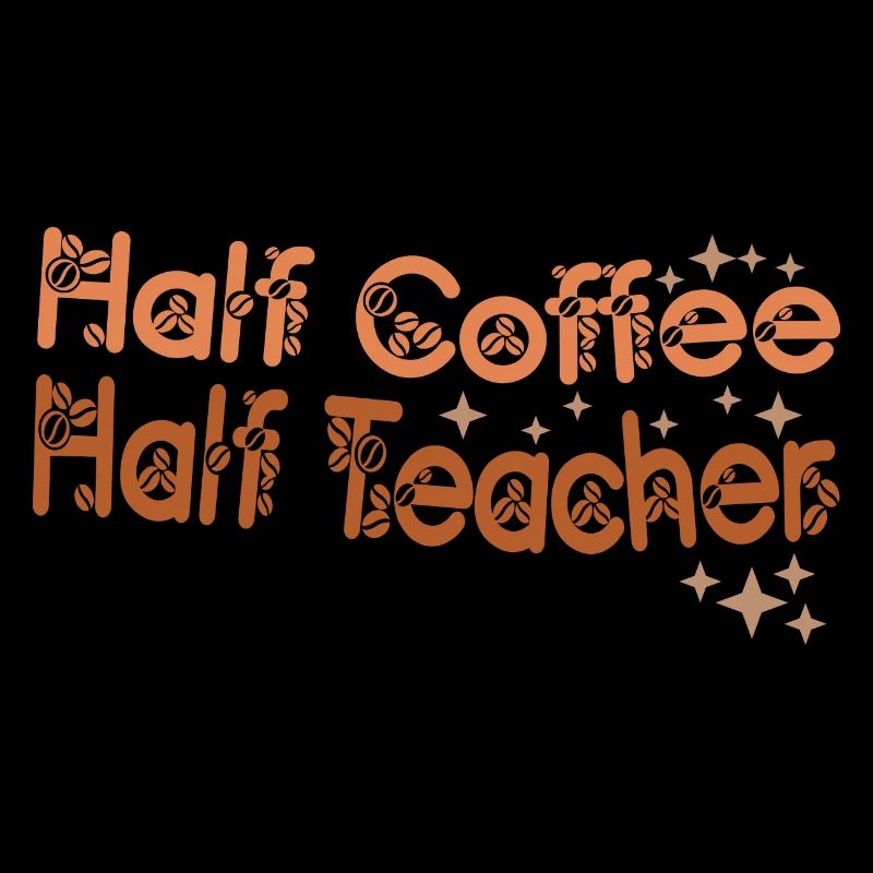 Vintage Half Coffee Half Teacher Drôle De Professeur