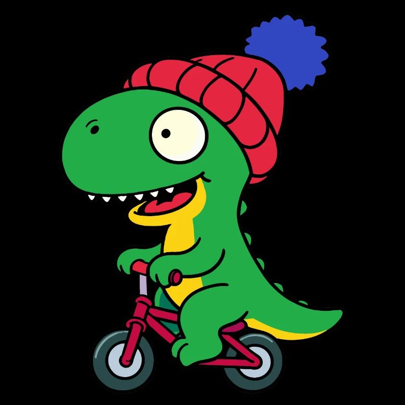 Dino Dinosaur Boy Child Beanie Hat Bicycle