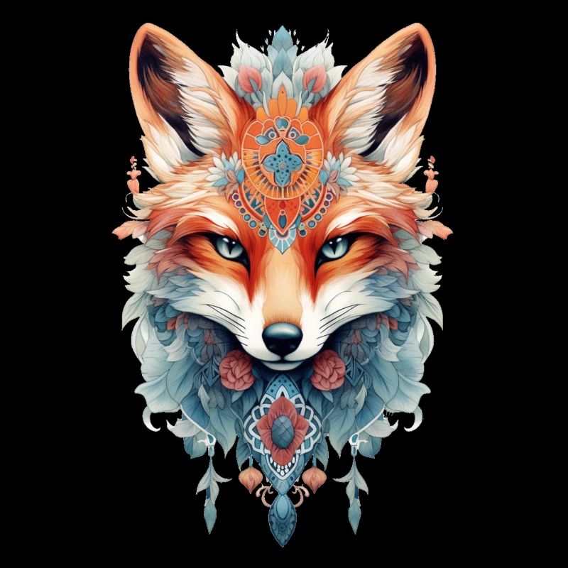 Boho fox colorful