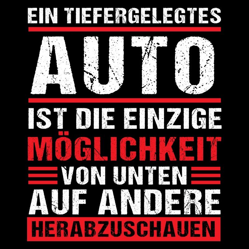 Ein tiefes Auto ermöglicht