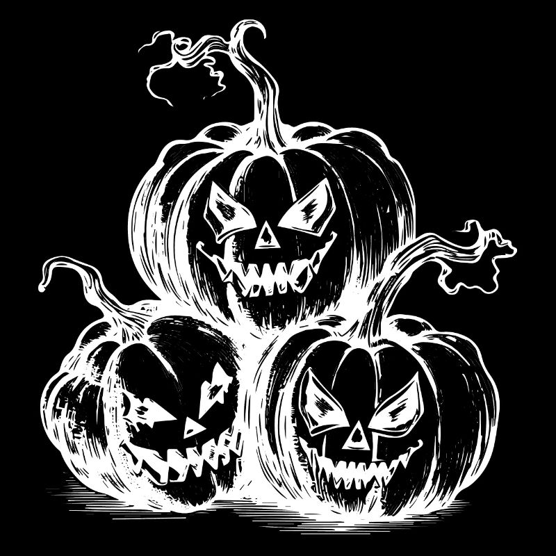 Pumpkins evil grimace