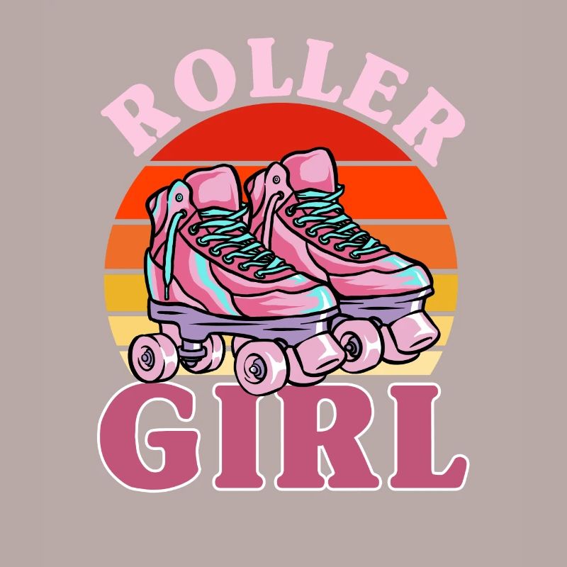 Roller Skating, Rollschuh Motiv, Mädchen, Kinder