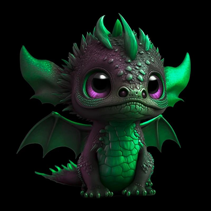 Bébé Dragon Vert| Mignon bébé dragon vert