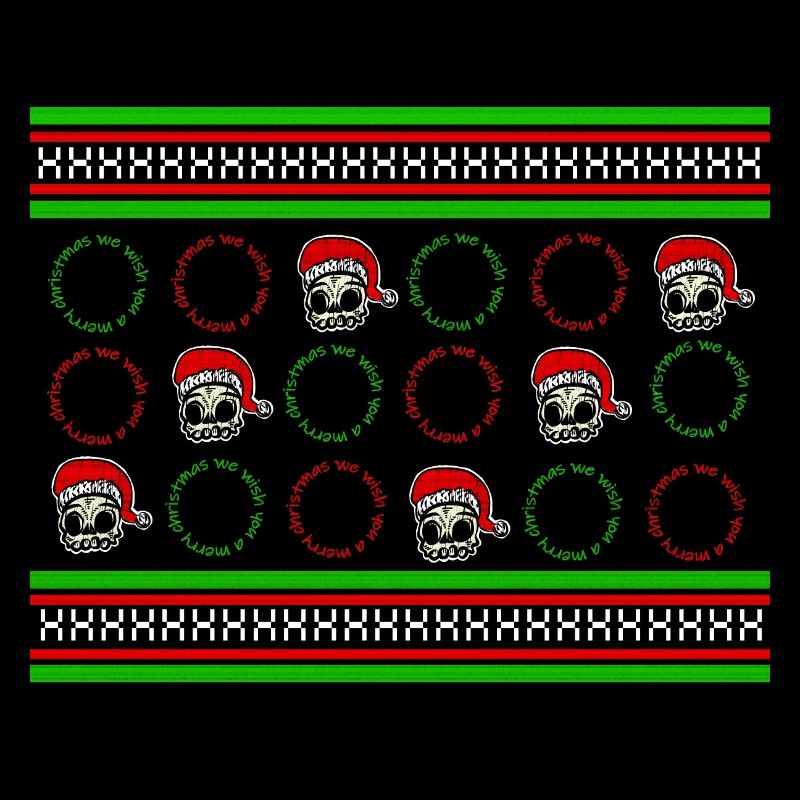 Pull de Noël moche chemise crâne