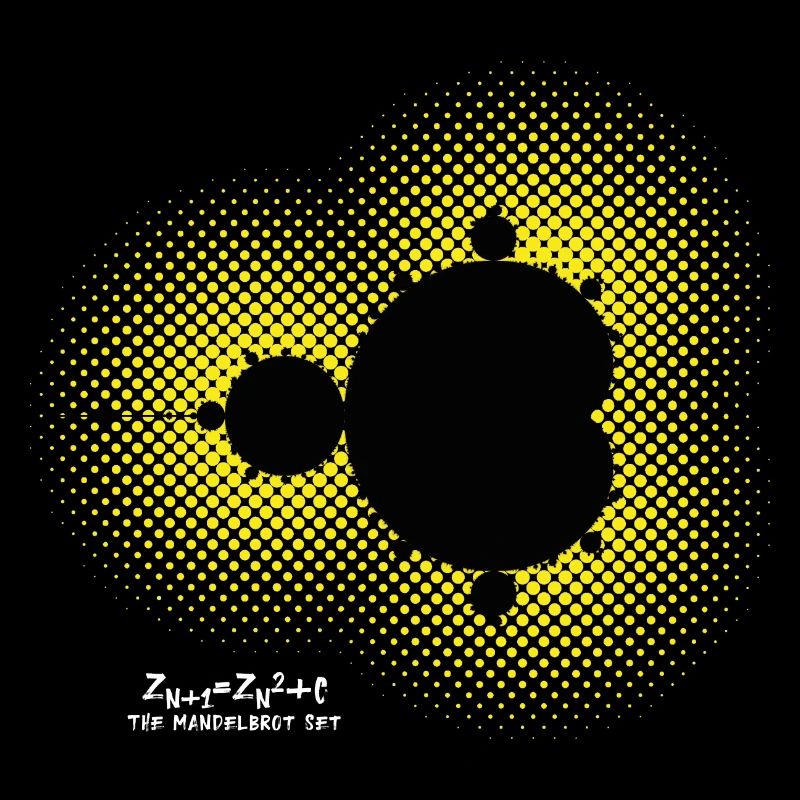 Fractal The Mandelbrot Set Formule de maths sur jaune