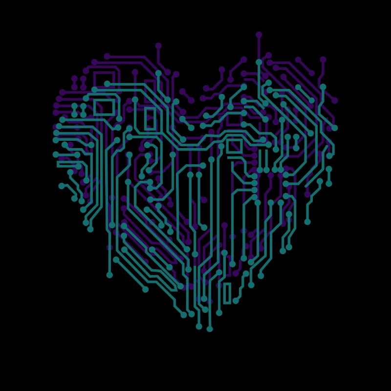 Heart electronic digital heart