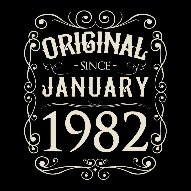 Vintage - Original since Januar 1982 Geburtstag