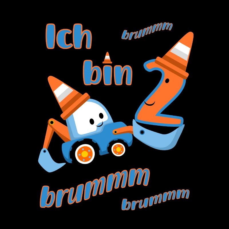 Geburtstag – Ich bin 2 – mit einem süßen Trecker