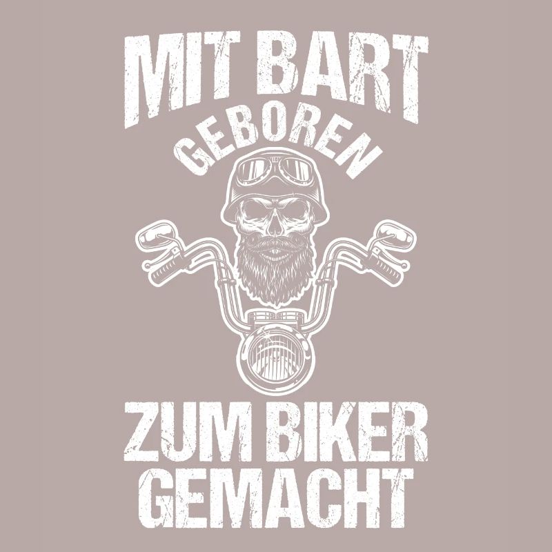 Bärtiger Biker Bartträger Motorradfahrer Motorrad