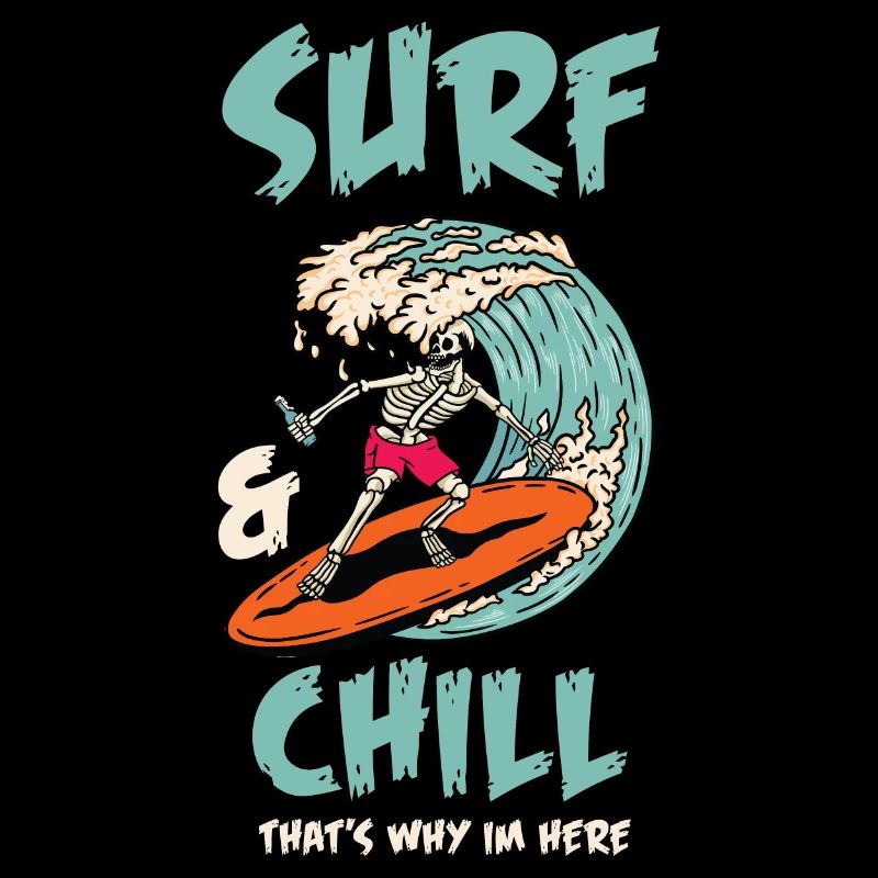 Surfing with a skeleton and a skull