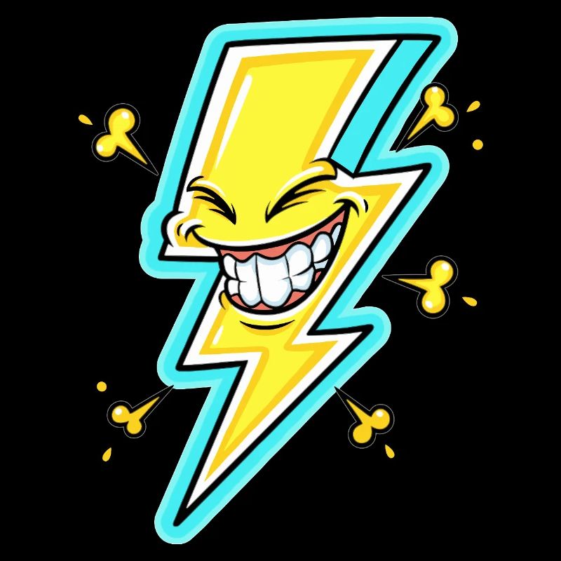Lachender Blitz Cartoon