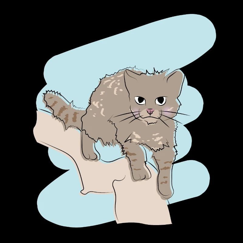 Illustriertes Design mit Wildkatze