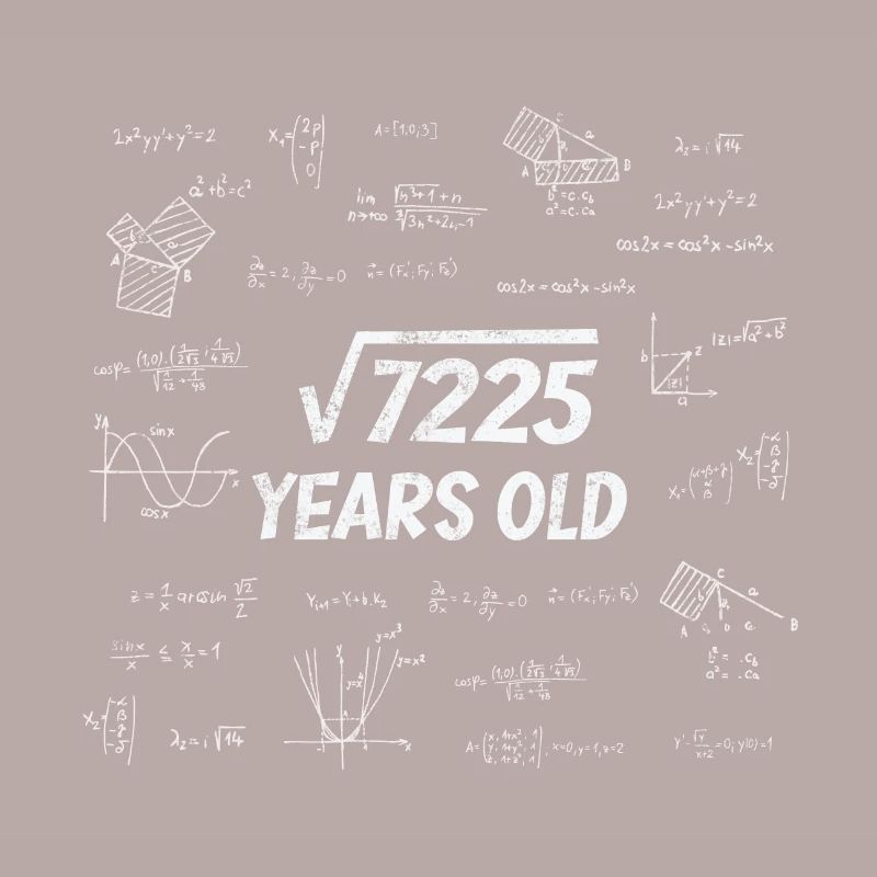 Square root from 7225 - 85th birthday math nerd