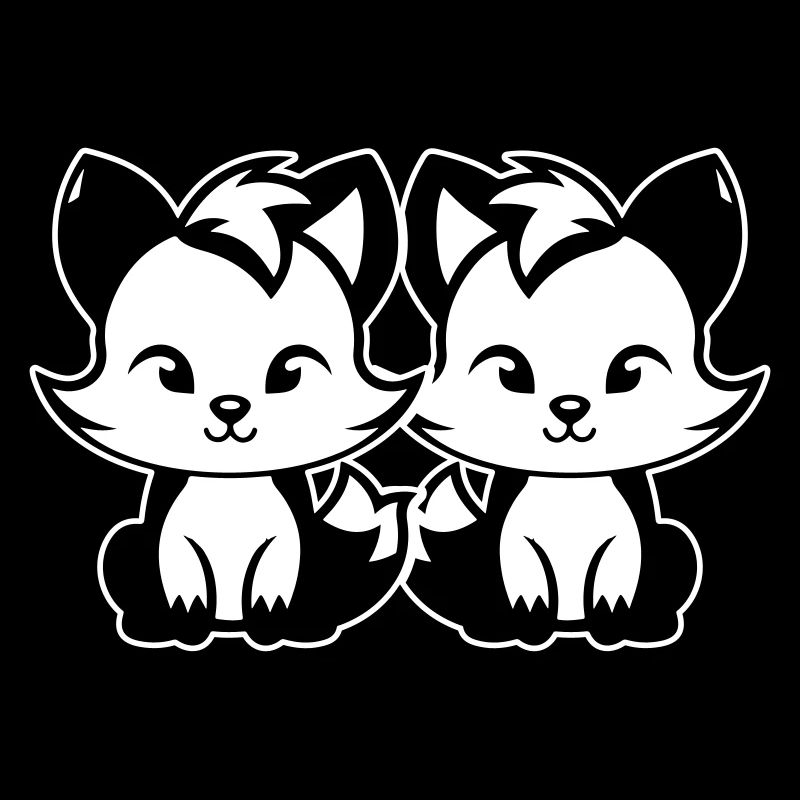 Renard mignon Mignon Bébé