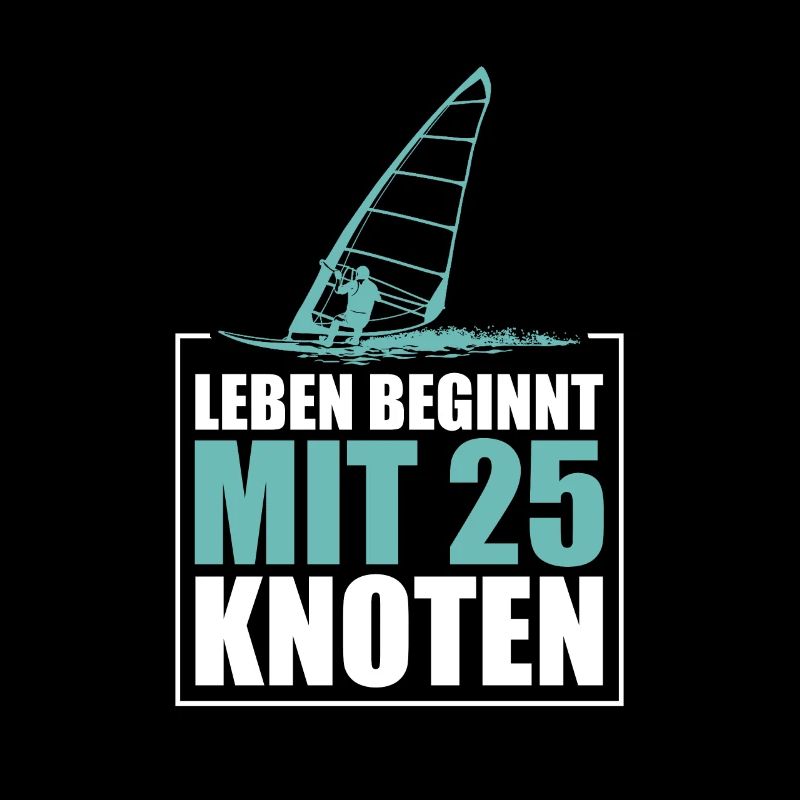 Leben beginnt mit 25 Knoten Surfen Windsurfen