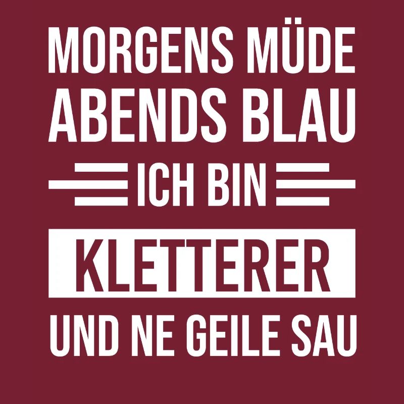 Morgens Müde Abends Blau Kletterer