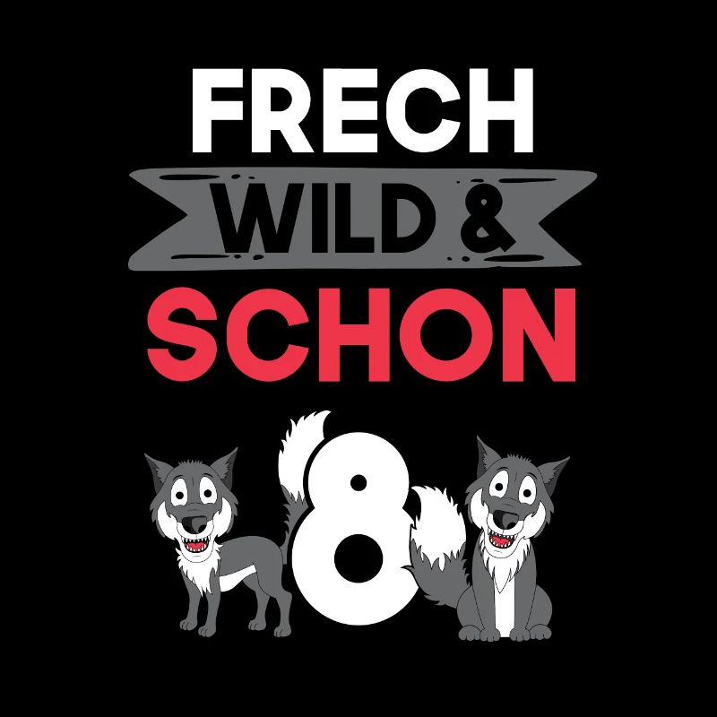 8 Jahre Geburtstag Junge Mädchen Wolf