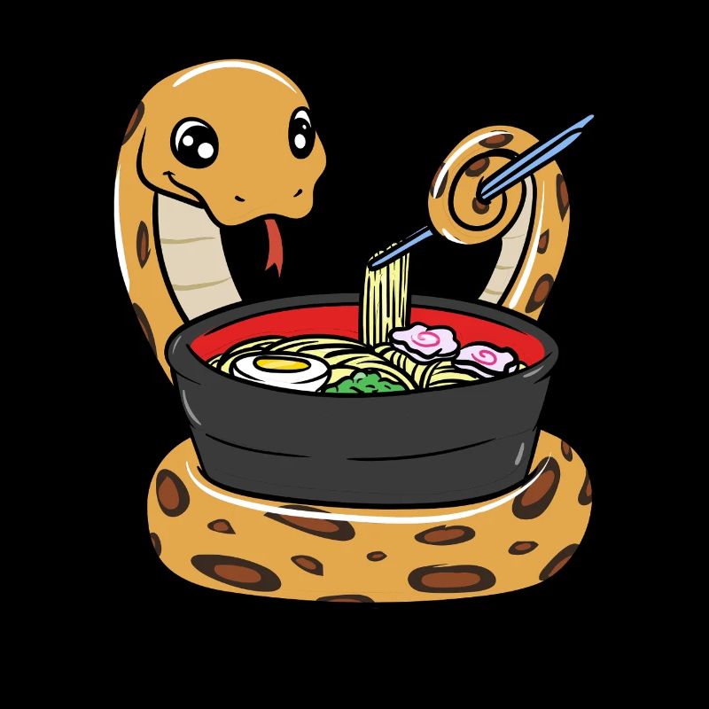 King python eating ramen