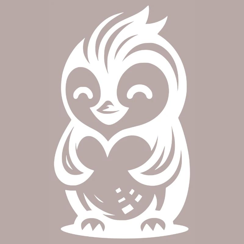 Dessin de pingouin avec une expression amicale mignonne