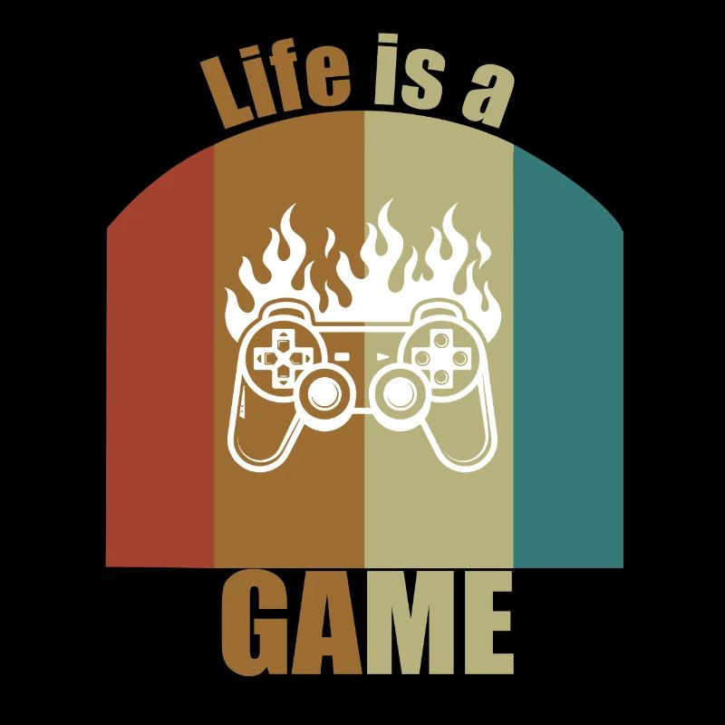 Life is a Game Retro Gaming Design mit Controller