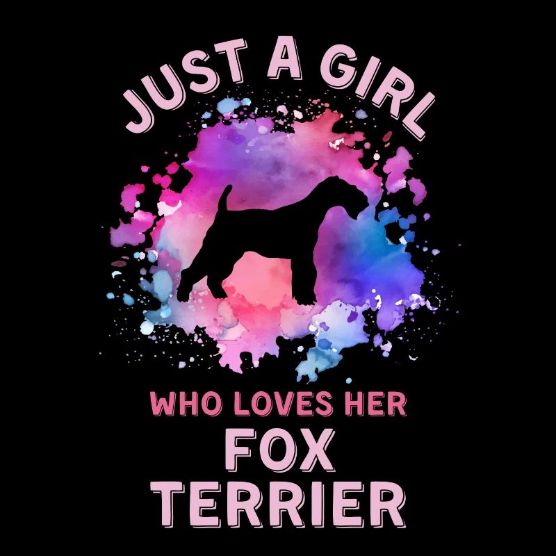 Nur ein Mädchen, das ihren Foxterrier liebt