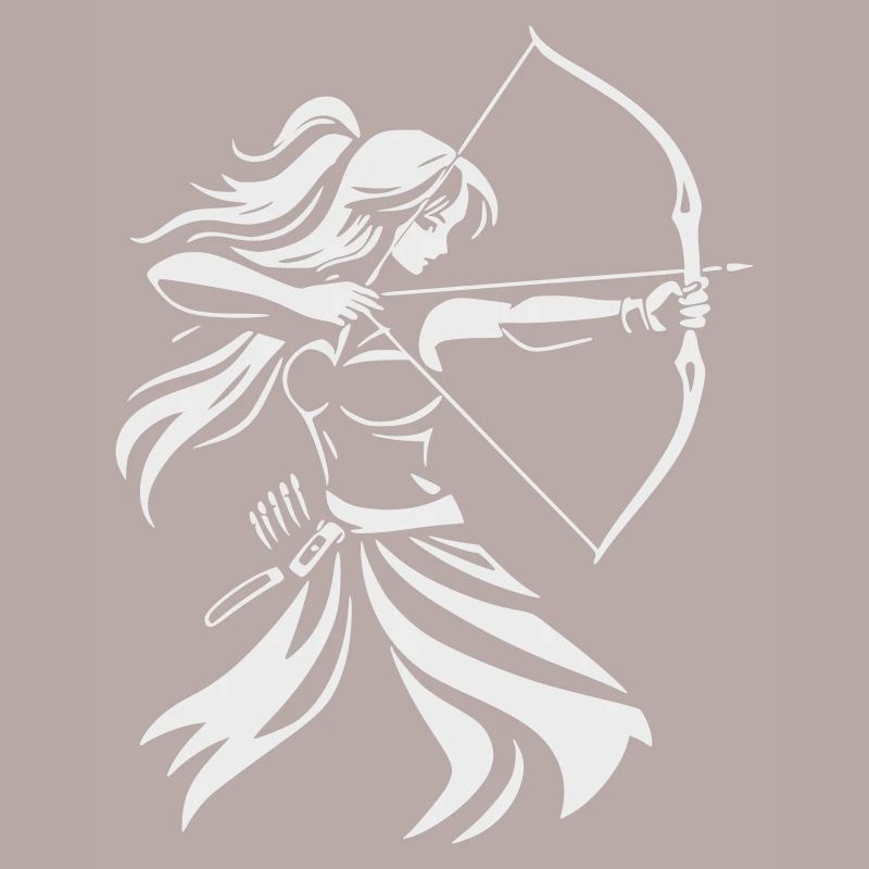 Bogenschütze-Silhouette mit Bogen