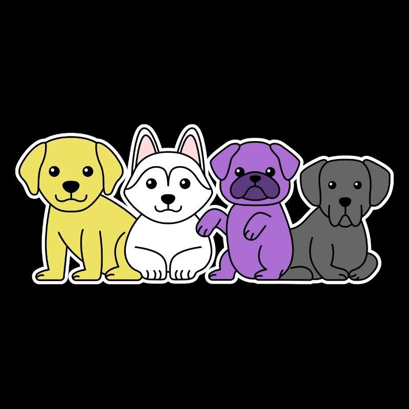 Non-binary flag dog design for proud Enbys