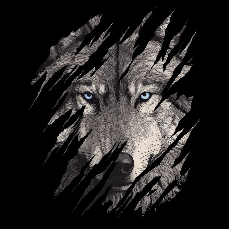 Wolf Scratch Marks Claws Wild Wolves Wilderness Howl