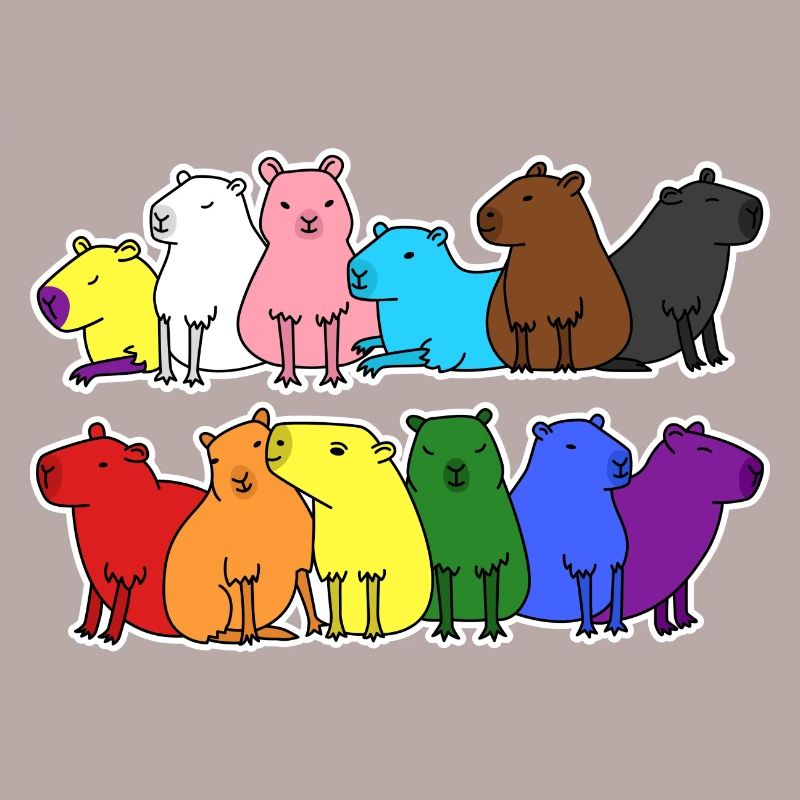 Fierté Progrès Flag Capybara Egalité