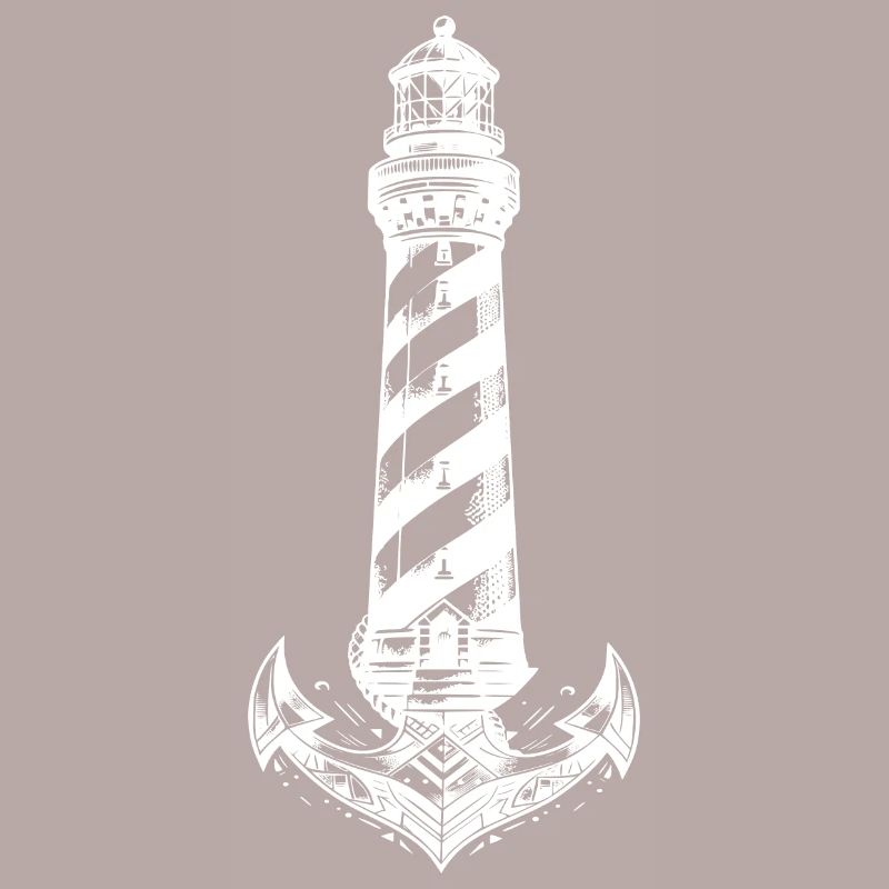 Conception d’ancre de phare côtier à rayures obliques