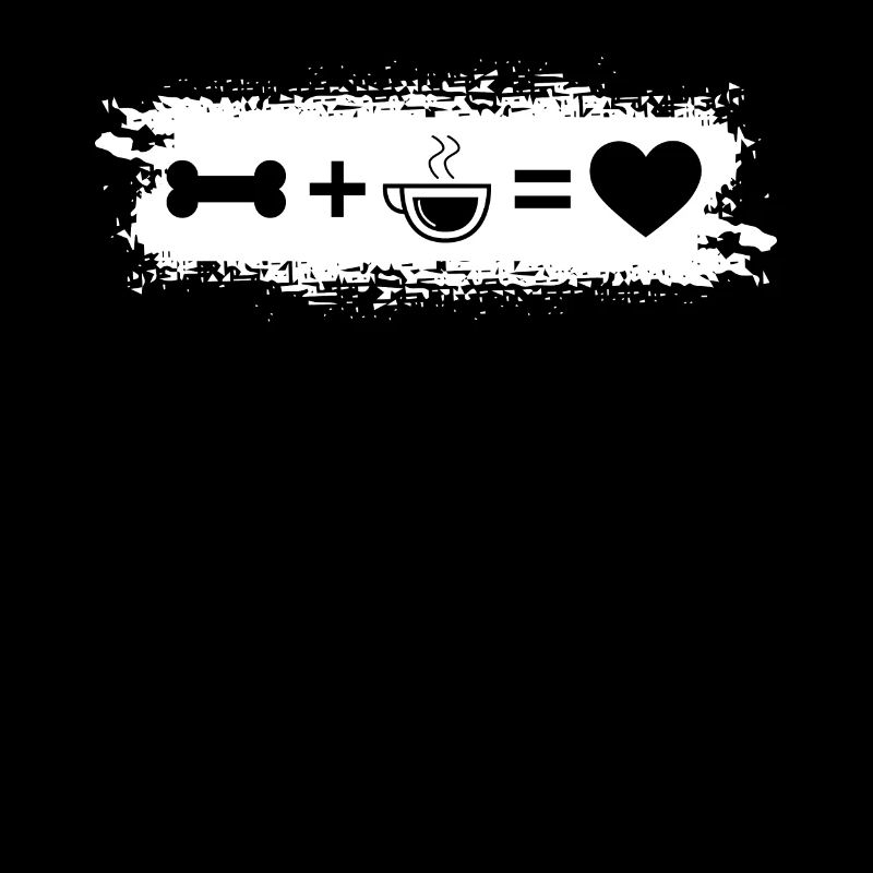 Grunge Rectangle - Heart - Coffee - Dog Bones -