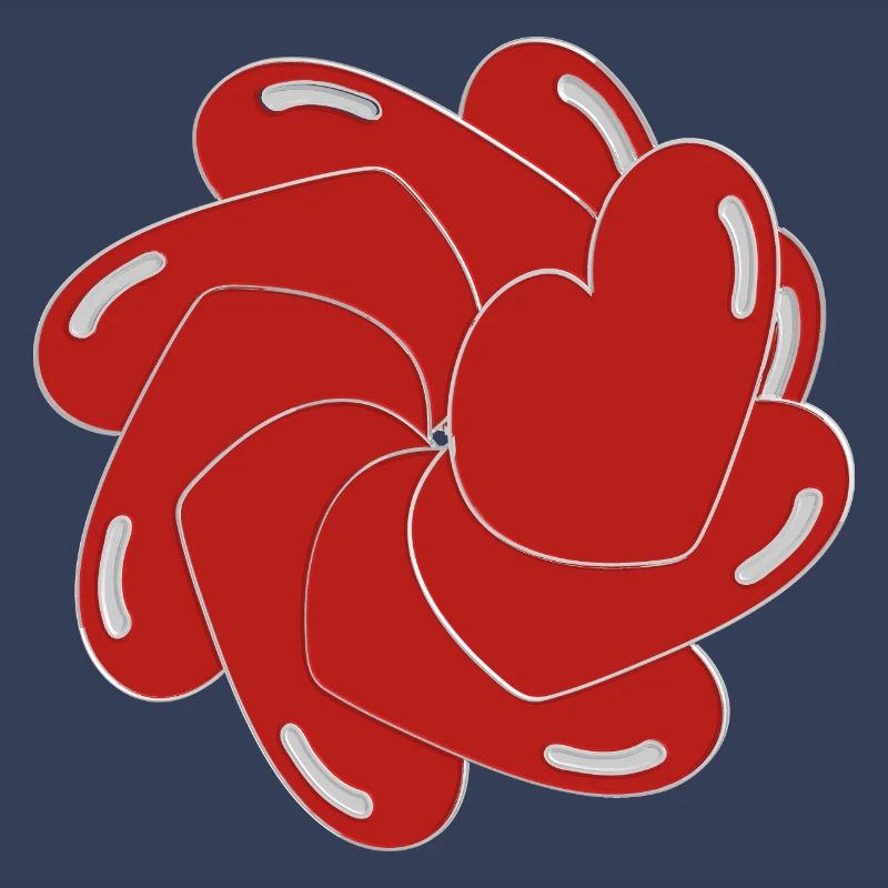 Heart extruded and rotated