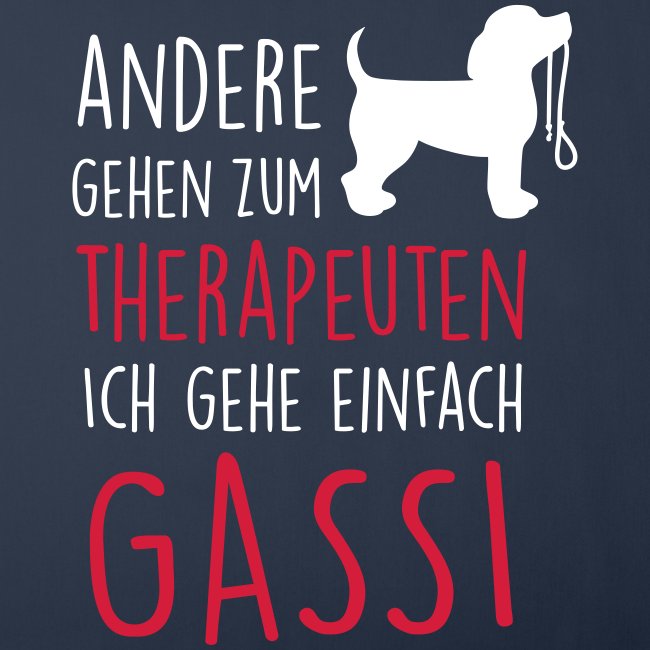 Gassi Therapeut Hund - Sofakissen mit Füllung 45 x 45 cm
