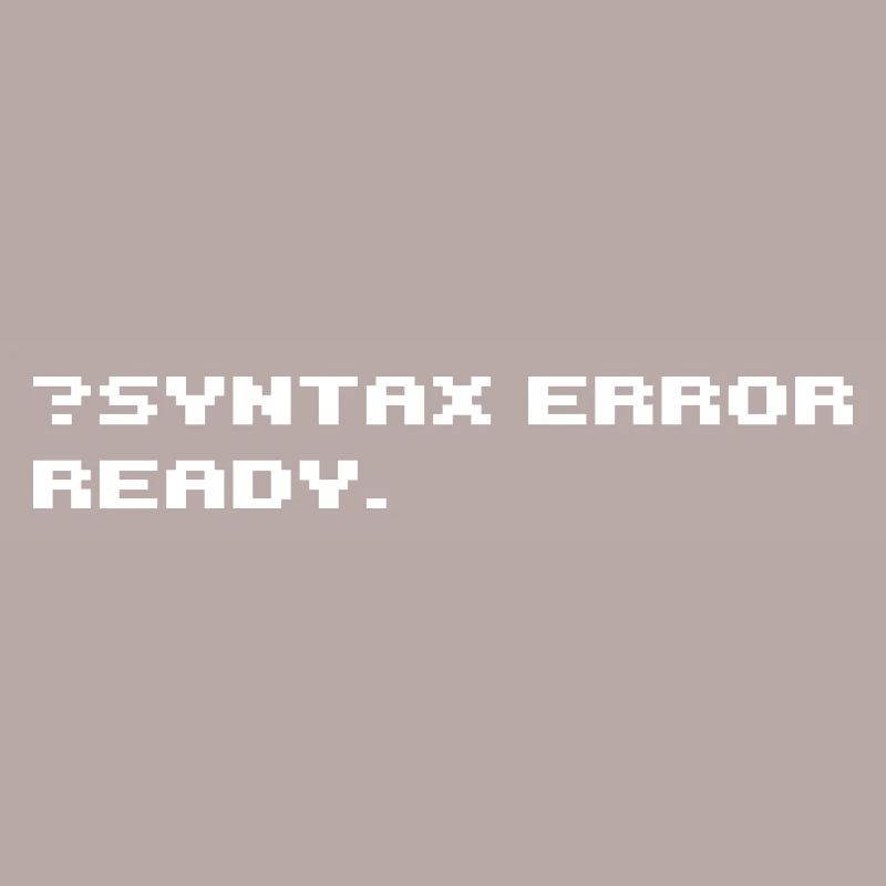 SYNTAX ERROR 8 bit retro computer