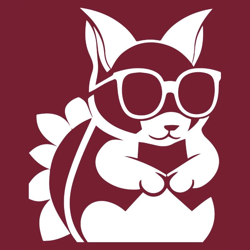 Lustiges Eichhörnchen mit Sonnenbrille Eichhörnchen